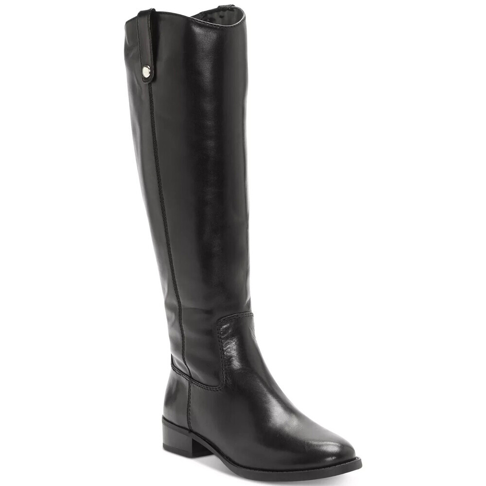 INC International Concepts Fawne Women's 10 Black Leather Riding Boots Lion922